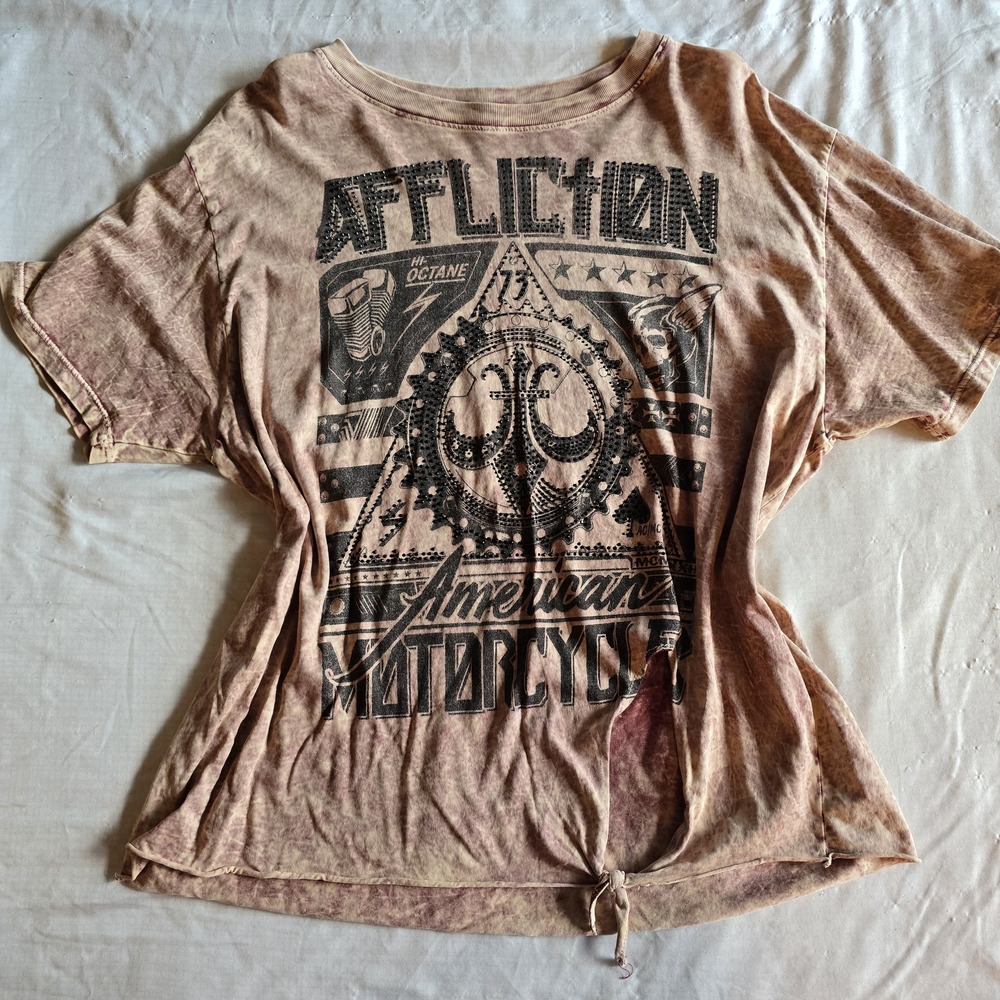 Affliction Women's Brown Graphic Tee